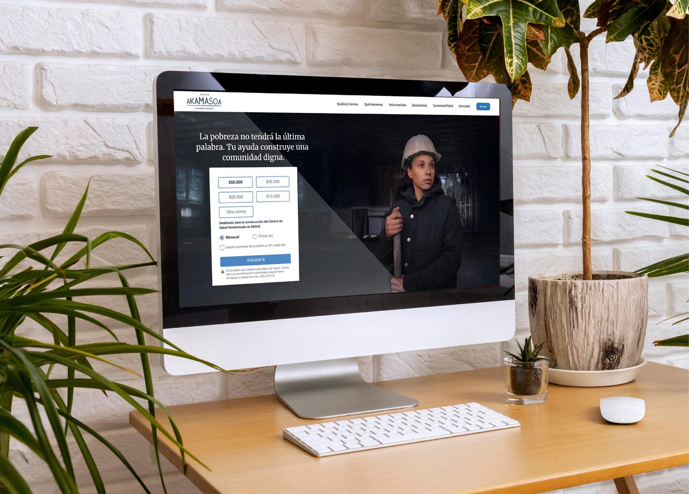 Rediseño del sitio web de Akamasoa Argentina
