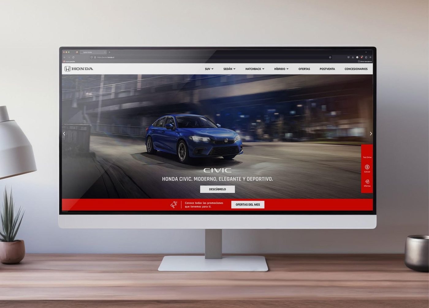 Plataforma web de Honda Autos con integración Salesforce